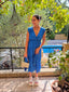 Robe BASTIA – Voile de coton bleu