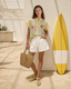 CHEMISE IBIZA - jaune et bleue Bahé